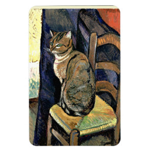 Study of a Cat, fine art painting Magnet