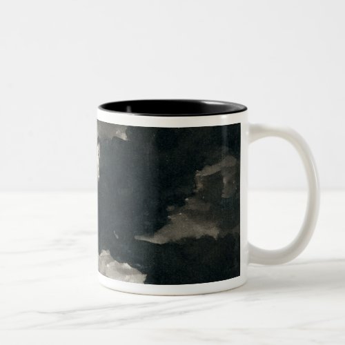 Study of a Clouded Moonlit Sky black wash on laid Two_Tone Coffee Mug