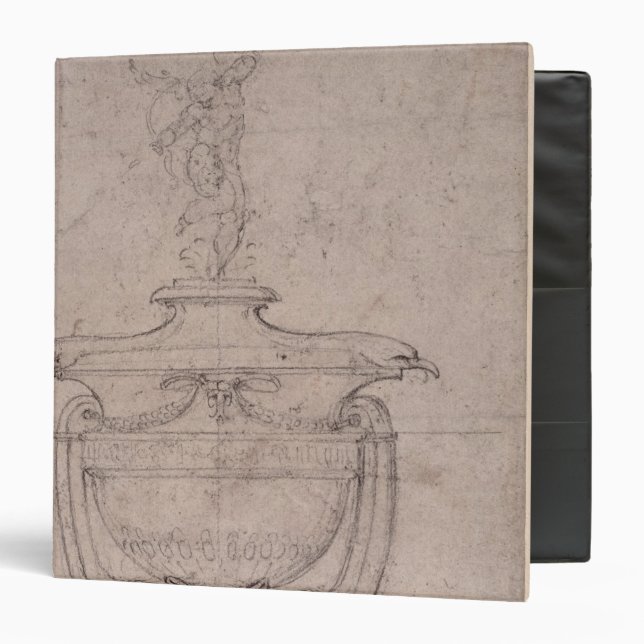 Study of a decorative urn 3 ring binder (Front/Inside)