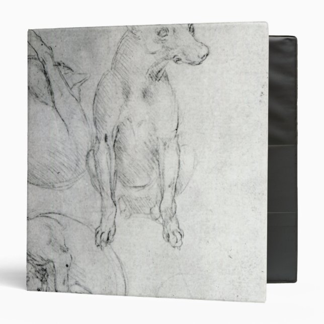 Study of a dog and a cat, c.1480 3 ring binder (Front/Inside)
