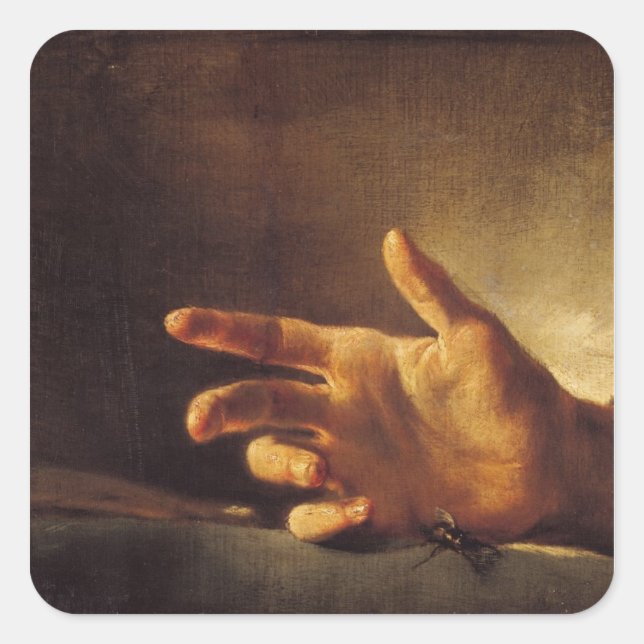 Study of a Hand Square Sticker (Front)