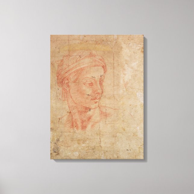 Study of a Head Canvas Print (Front)