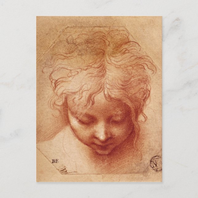 Study of a Head Postcard (Front)