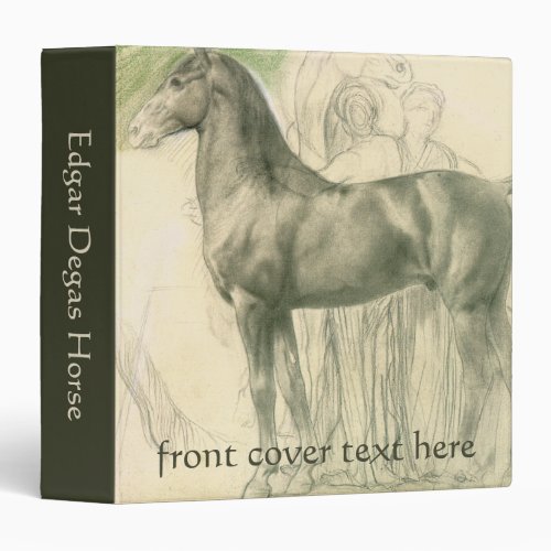 Study of a Horse by Edgar Degas Vintage Fine Art 3 Ring Binder