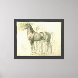 Study of a Horse by Edgar Degas, Vintage Fine Art Canvas Print