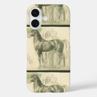 Study of a Horse by Edgar Degas, Vintage Fine Art iPhone 16 Case