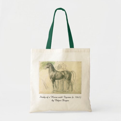 Study of a Horse by Edgar Degas Vintage Fine Art Tote Bag