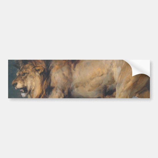 Study of a Lion (by Edwin Henry Landseer) Bumper Sticker (Front)