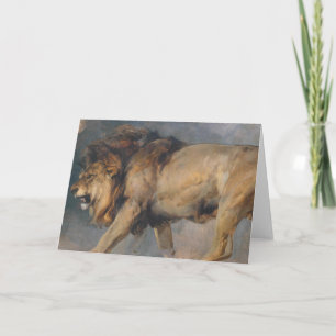 Study of a Lion (by Edwin Henry Landseer) Card