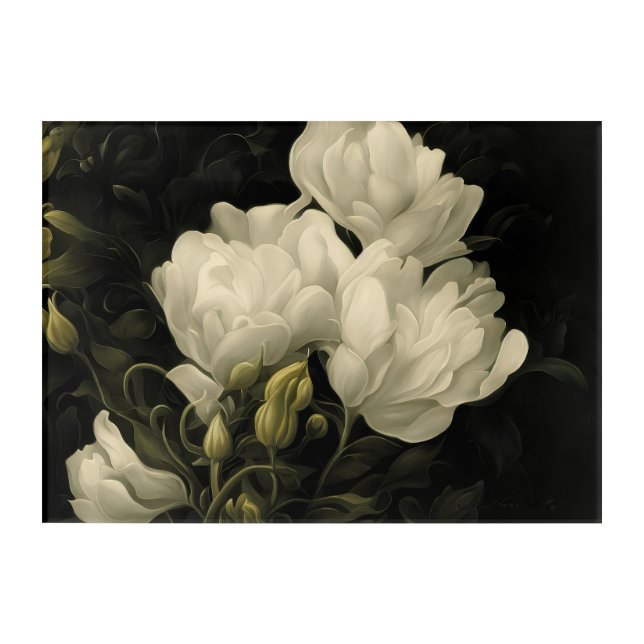 Study of a Peony Acrylic Print (Front)