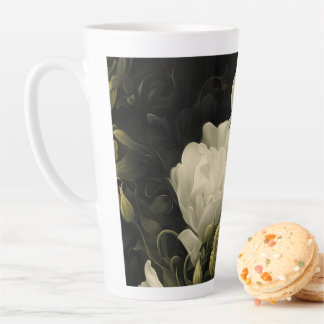 Study of a Peony Flower Latte Mug