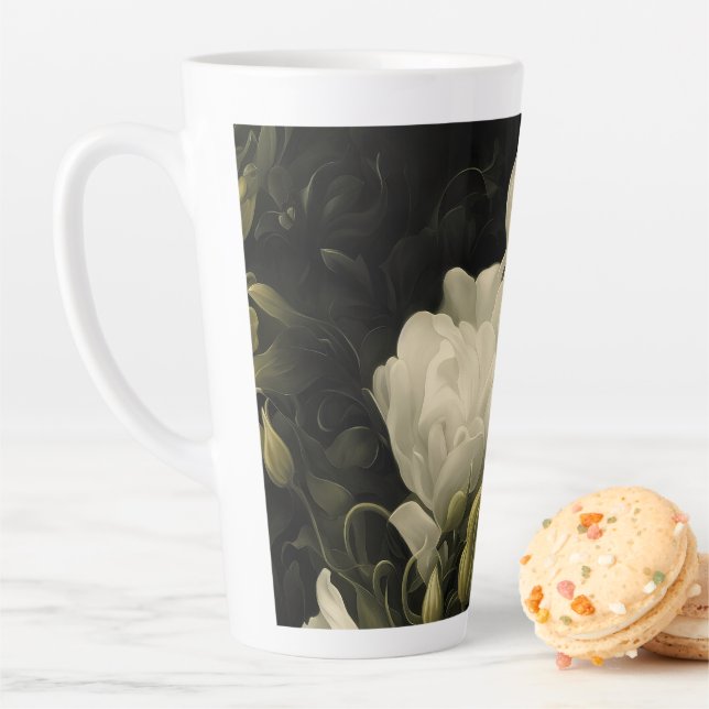Study of a Peony Flower Latte Mug (In Situ)