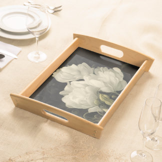 Study of a Peony Flower Serving Tray