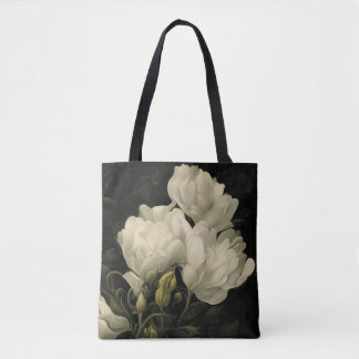 Study of a Peony Tote Bag