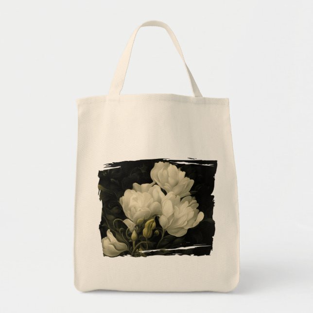 Study of a Peony Tote Bag (Front)