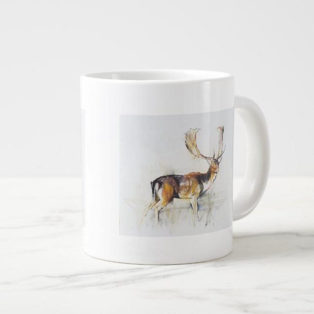 Study of a Stag Large Coffee Mug (Front Right)