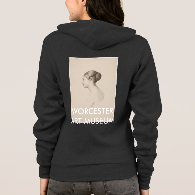 Study of a Young Woman - Zip Hoodie (Back)