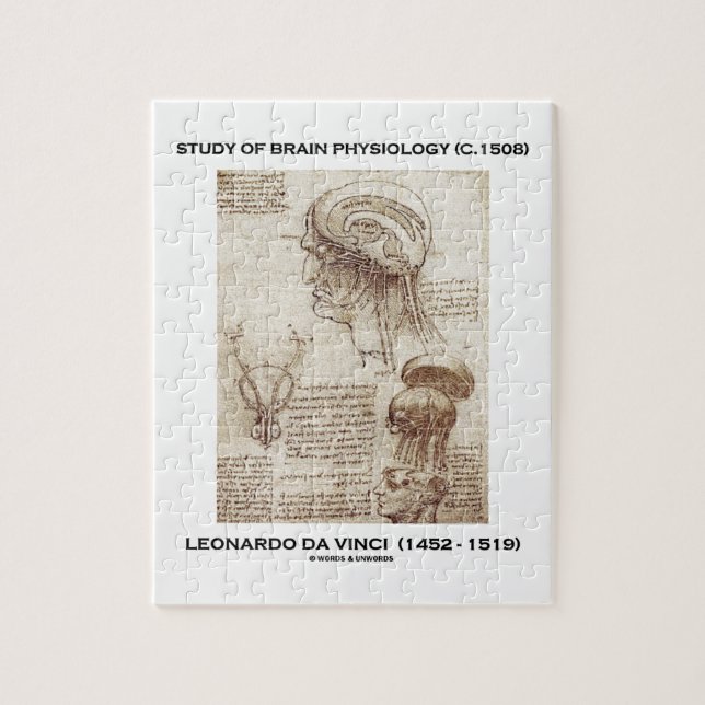 Study Of Brain Physiology (c. 1508) da Vinci Jigsaw Puzzle (Vertical)