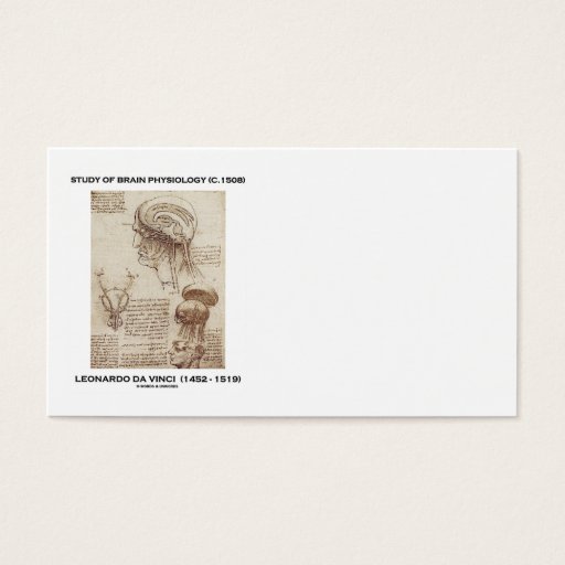 Customizable Study Of Brain Physiology (Leonardo da Vinci) Business Card