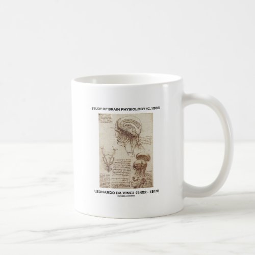 Study Of Brain Physiology Leonardo da Vinci 1508 Coffee Mug