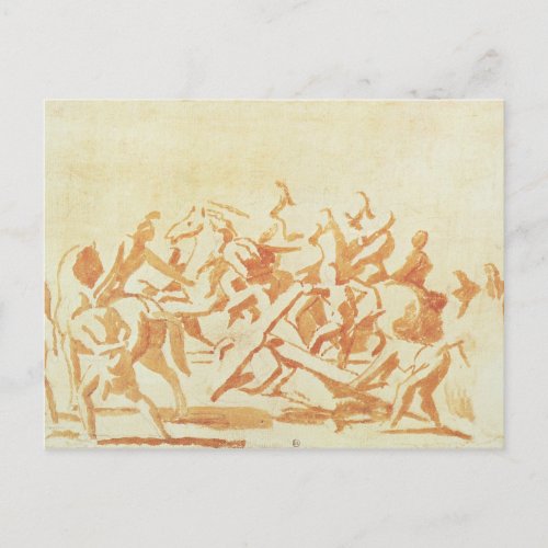 Study of Christ Carrying the Cross chalk and wash Postcard