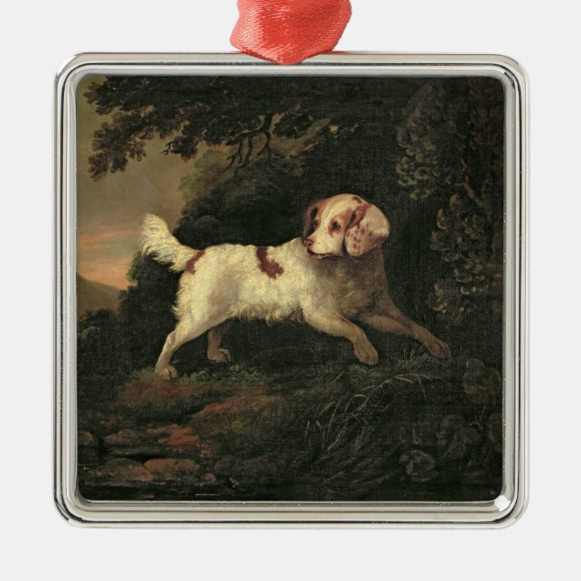 Study of Clumber Spaniel Metal Ornament (Front)