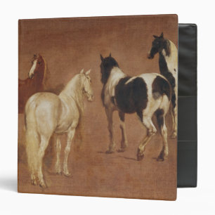 Study of Five Horses 3 Ring Binder