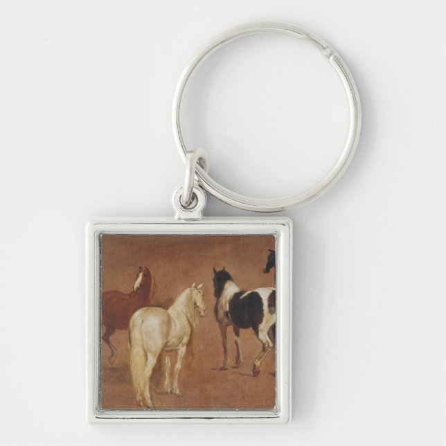 Study of Five Horses Keychain (Front)