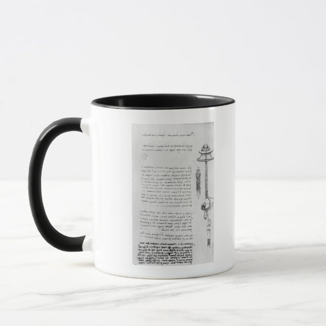 Study of floater with breathing tubes for diver mug (Left)