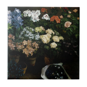 Study of Flowers by Frederic Bazille Ceramic Tile