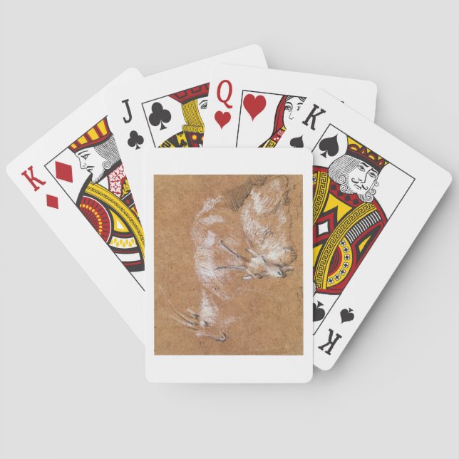 Study of Goats (drawing) Poker Cards (Back)