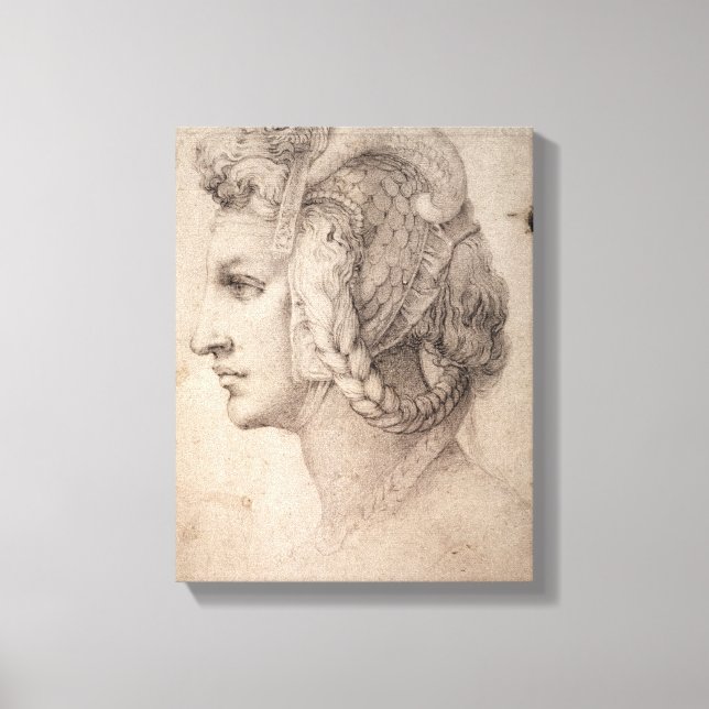 Study of Head Canvas Print (Front)