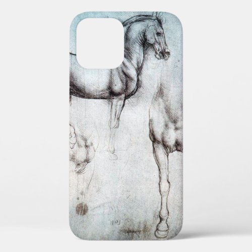 Study of Horse Leonardo da Vinci iPhone 12 Case