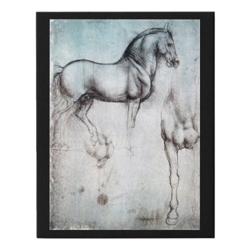 Study of Horse Leonardo da Vinci Faux Canvas Print