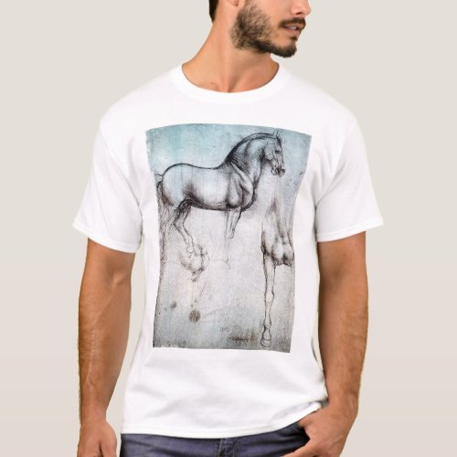 Study of Horse Leonardo da Vinci T_Shirt