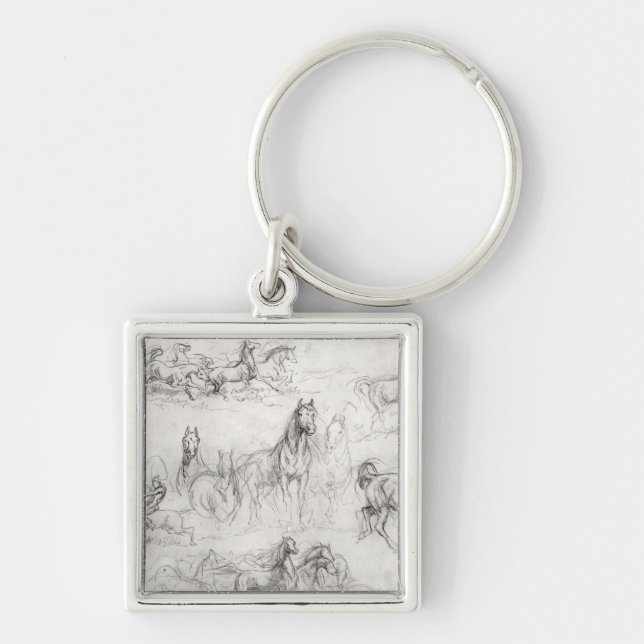 Study of Horses Keychain (Front)