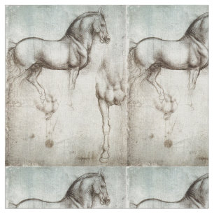 Study of Horses Leonardo da Vinci Circa 1490 Fabric
