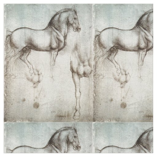 Study of Horses Leonardo da Vinci Circa 1490 Fabric