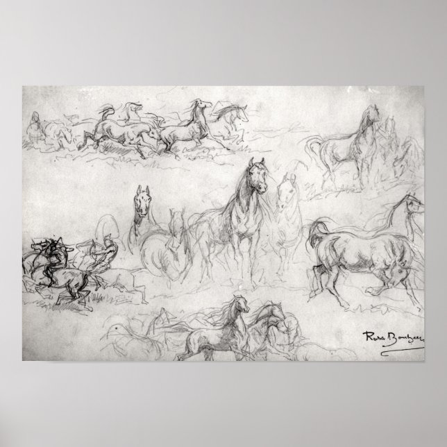 Study of Horses Poster (Front)