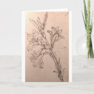 Study of lilies card