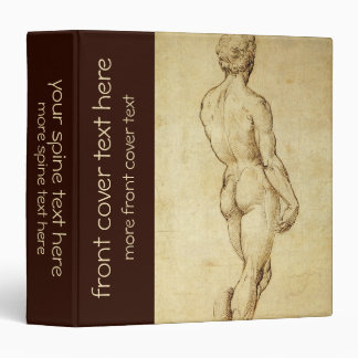 Study of Michelangelo's David Statue by Raphael 3 Ring Binder