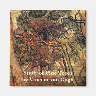 Study of Pine Trees by Vincent van Gogh Magnet
