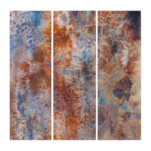 Study of Rust Watercolor Print Triptych