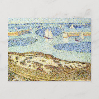 Study of Seurat's Entrance to the Outer Harbor Postcard