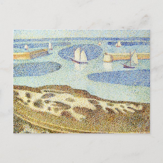 Study of Seurat's Entrance to the Outer Harbor Postcard (Front)
