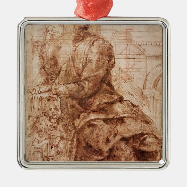 Study of Sibyl Metal Ornament (Front)