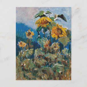 Study of Sunflowers   Marie Egner Postcard