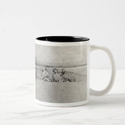 Study of the frieze from a pediment Two_Tone coffee mug
