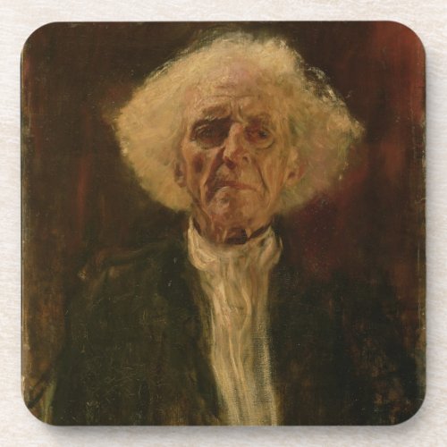 Study of the Head of a Blind Man oil on canvas Beverage Coaster