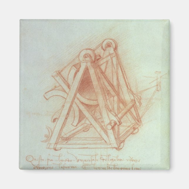 Study of the Wooden Framework with Casting Magnet (Front)